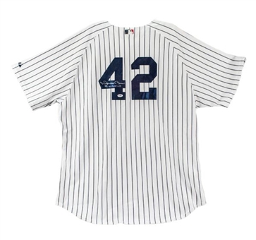 Mariano Rivera Signed Authentic New York Yankees Home Jersey Inscribed "99 W.S MVP"